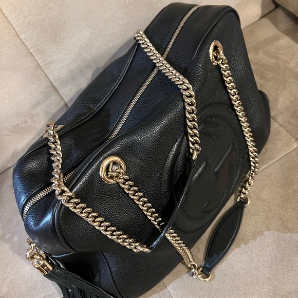 Gucci Soho Chain Zip Shoulder Bag Leather Large - Picture 4 of 13